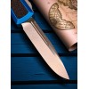 Нож складной MicroTech MCT12410BLS Daytona, StoneWash Blade, Blue Handle