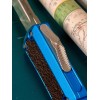 Нож складной MicroTech MCT12410BLS Daytona, StoneWash Blade, Blue Handle
