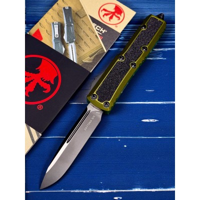 Нож складной MicroTech MCT12410ODS Daytona, Black Blade, OD Green Handle: