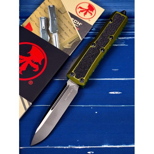 Нож складной MicroTech MCT12410ODS Daytona, Black Blade, OD Green Handle: