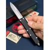 Нож складной MicroTech MCT12410S Daytona, StoneWash Blade, Black Handle