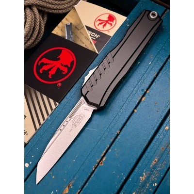 Нож складной MicroTech MCT124110 Cypher II, StoneWash Blade, Black Handle Нож складной MicroTech MCT124110 Cypher II, StoneWash Blade, Black Handle