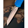 Нож складной MicroTech MCT124110BL Cypher II, StoneWash Blade, Blue Handle Нож складной MicroTech MCT124110BL Cypher II, StoneWash Blade, Blue Handle