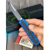Нож складной MicroTech MCT1241BLS Daytona, Black Blade, Blue Handle