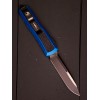 Нож складной MicroTech MCT1241BLS Daytona, Black Blade, Blue Handle