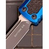 Нож складной MicroTech MCT1241BLS Daytona, Black Blade, Blue Handle