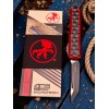 Нож складной MicroTech MCT1271RDBIS Daytona, Black Blade, Red Bubble Inlay Handle, Signature Series