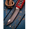 Нож складной MicroTech MCT1271RDBIS Daytona, Black Blade, Red Bubble Inlay Handle, Signature Series