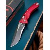 Нож складной MicroTech MCT137RL2FLRD Amphibian, DLC PartSerrated Blade, Red Aluminium Handle Нож складной MicroTech MCT137RL2FLRD Amphibian, DLC PartSerrated Blade, Red Aluminium Handle