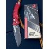 Нож складной MicroTech MCT137RL2FLRD Amphibian, DLC PartSerrated Blade, Red Aluminium Handle Нож складной MicroTech MCT137RL2FLRD Amphibian, DLC PartSerrated Blade, Red Aluminium Handle