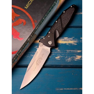 Нож складной MicroTech MCT16010 Socom Elite, StoneWash Blade, Black Handle