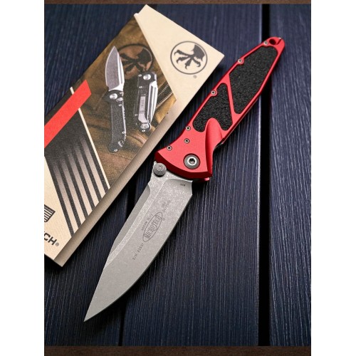 Нож складной MicroTech MCT16010APRD Socom Elite, Apocalyptic Blade, Red Handle