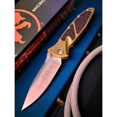 Нож складной MicroTech MCT16010TA Socom Elite, StoneWash Blade, Tan Handle