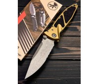 Нож складной MicroTech MCT16011APTA Socom Elite, Apocalyptic Part Serrated Blade, Tan Handle