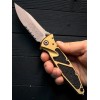 Нож складной MicroTech MCT16011APTA Socom Elite, Apocalyptic Part Serrated Blade, Tan Handle