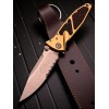 Нож складной MicroTech MCT16011APTA Socom Elite, Apocalyptic Part Serrated Blade, Tan Handle