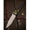 Нож складной MicroTech MCT16011APWL Socom Elite, Apocalyptic Part Serrated Blade, Woodlands Green Handle