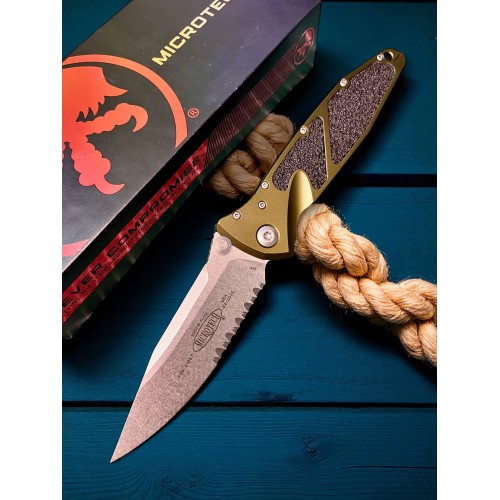 Нож складной MicroTech MCT16011OD Socom Elite, Part Serrated StoneWash Blade