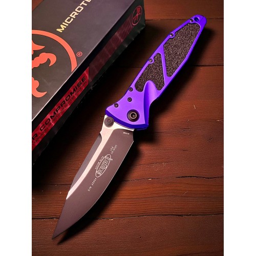 Нож складной MicroTech MCT1601PU Socom Elite, Black Blade, Purple Handle