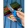 Нож складной MicroTech MCT1602BL Socom Elite, Part Serrated Black Blade, Blue Handle