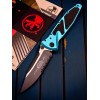 Нож складной MicroTech MCT1602TQ Socom Elite, Black Part Serrated Turquoise Handle