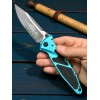 Нож складной MicroTech MCT1602TQ Socom Elite, Black Part Serrated Turquoise Handle
