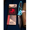 Нож складной MicroTech MCT1602TQ Socom Elite, Black Part Serrated Turquoise Handle