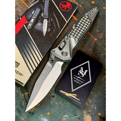 Нож складной MicroTech MCT160RL10FRSMS3 Socom Ram-Lock Marfione Select, StoneWash Blade, Frag Titanium Handle