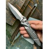 Нож складной MicroTech MCT160RL10FRSMS3 Socom Ram-Lock Marfione Select, StoneWash Blade, Frag Titanium Handle