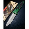 Нож складной MicroTech MCT16111APEG Socom Elite, Apocalyptic Serrated Blade, Emerald Green Handle