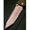 Нож складной MicroTech MCT16111APWL Socom Elite, Part Serrated Apocalyptic Blade, Woodlands Green Handle