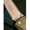 Нож складной MicroTech MCT16111APWL Socom Elite, Part Serrated Apocalyptic Blade, Woodlands Green Handle