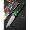Нож складной MicroTech MCT16112APEG Socom Elite, Apocalyptic Serrated Blade, Emerald Green Handle