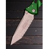 Нож складной MicroTech MCT16112APEG Socom Elite, Apocalyptic Serrated Blade, Emerald Green Handle