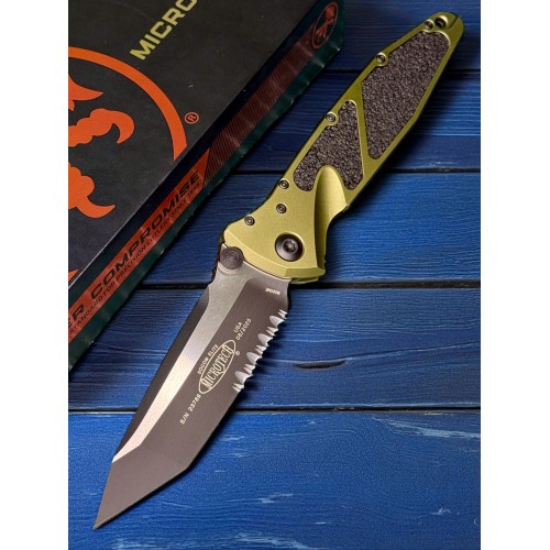 Нож складной MicroTech MCT1612OD Socom Elite, Part Serrated Black Blade, OD Green Handle