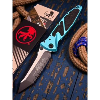 Нож складной MicroTech MCT1613TQ Socom Elite, Black Serrated Blade, Turquoise Handle