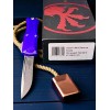 Нож складной MicroTech MCT1705M10PU Hera II Mini, M390 Recurve StoneWash Blade, Purple Handle
