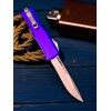 Нож складной MicroTech MCT1705M10PU Hera II Mini, M390 Recurve StoneWash Blade, Purple Handle