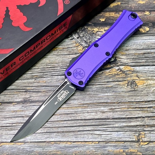 Нож складной MicroTech MCT1705M1PU Hera II Mini, Two-Tone Recurve Blade, Purple Handle