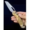 Нож складной MicroTech MCT21010APFRTA MSI Apocalyptic Blade, Tan Aluminium Handle
