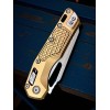 Нож складной MicroTech MCT21010APFRTA MSI Apocalyptic Blade, Tan Aluminium Handle