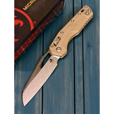 Нож складной MicroTech MCT21010FLGTTA MSI Ram-Lok, StoneWashed Blade, Tan Handle