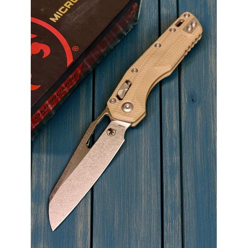 Нож складной MicroTech MCT21010FLGTTA MSI Ram-Lok, StoneWashed Blade, Tan Handle