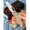 Нож складной MicroTech MCT21010FLGTTA MSI Ram-Lok, StoneWashed Blade, Tan Handle