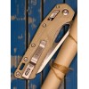 Нож складной MicroTech MCT21010FLGTTA MSI Ram-Lok, StoneWashed Blade, Tan Handle