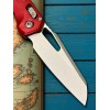 Нож складной MicroTech MCT21010FLRD MSI Ram-Lok, StoneWashed Blade, Red Aluminium Handle