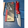 Нож складной MicroTech MCT21010FLRD MSI Ram-Lok, StoneWashed Blade, Red Aluminium Handle