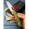 Нож складной MicroTech MCT21010FROD MSI Ram-Lok, StoneWashed Blade, Green Frag Handle