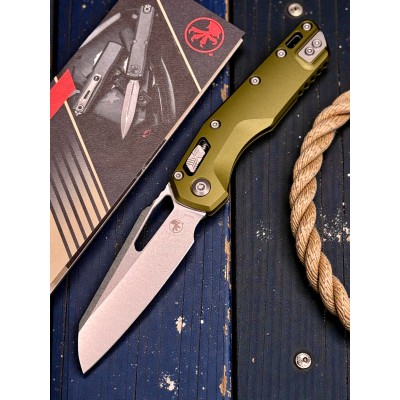 Нож складной MicroTech MCT21010OD MSI Ram-Lok, StoneWash Blade, OD Green Handle