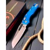Нож складной MicroTech MCT21011FRBL MSI, Part Serrated StoneWash Blade, Blue Aluminium Handle